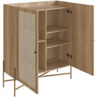 Armário Bar Para Sala 2 Portas 93cm Industrial Indy A03 Hanover Dourado - 3