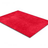 Tapete Carpete Simples Aveludado 2,00x2,50 Borda Sem Costura Vermelho Cereja - 1