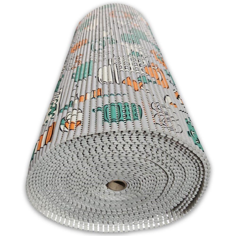 Tapete Passadeira Emborrachada Pvc Antiderrapante 0,65x3,00m Objetos Verdes - 2