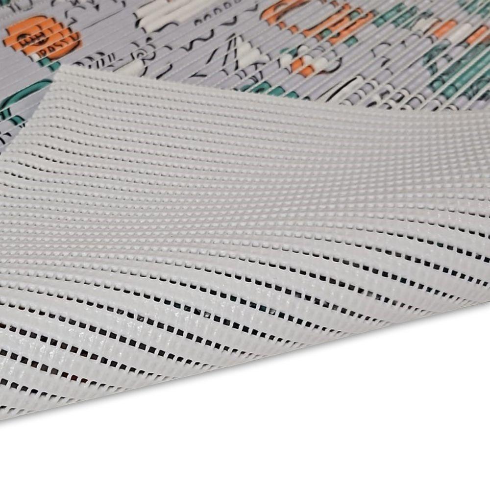 Tapete Passadeira Emborrachada Pvc Antiderrapante 0,65x3,00m Objetos Verdes - 4