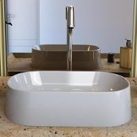 Cuba De Apoio Oval Para Banheiro Lavabo Laila C01 O42w Cinza - 3