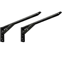 Kit 02 Pares Suporte Para Mesa Dobrável Retrátil 30cm H02 Mão Francesa Preto - 5