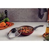 Frigideira Funda Tramontina Paris Em Alumínio 26 Cm 2,9 L Antiaderente Vermelho Com Tampa De Vidro - 3