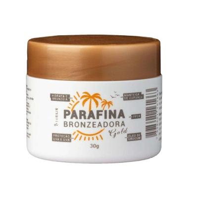 Kit Parafina Bronzeadora Gold 30g E Biq De Fita Amarelo Neon