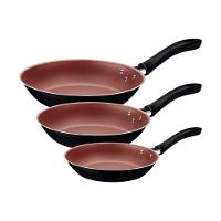 Jogo De Frigideiras Tramontina Linz 3 Peças Preto Antiaderente Starflon Max - 1