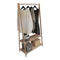 Cabideiro Arara Para Roupas 170Cm Altura C/ Sapateira De Madeira Mancebo