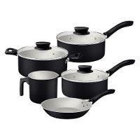 Jogo De Panelas Tramontina Linz 5 Peças Em Alumínio Antiaderente Starflon Max Preto - 1