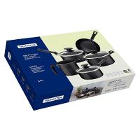 Jogo De Panelas Tramontina Loreto 5 Peças Grafite Em Alumínio Antiaderente Starflon Max