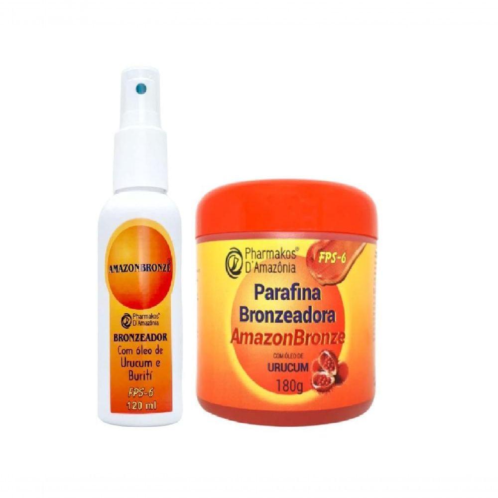 Kit Bronze Parafina Bronzeadora 180g E Oleo Bronzeador 120ml - 1
