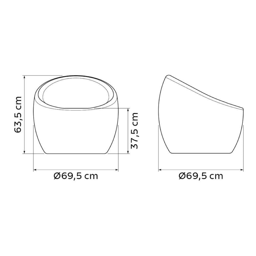 Poltrona Tramontina Oca Em Polietileno Grafite - 4