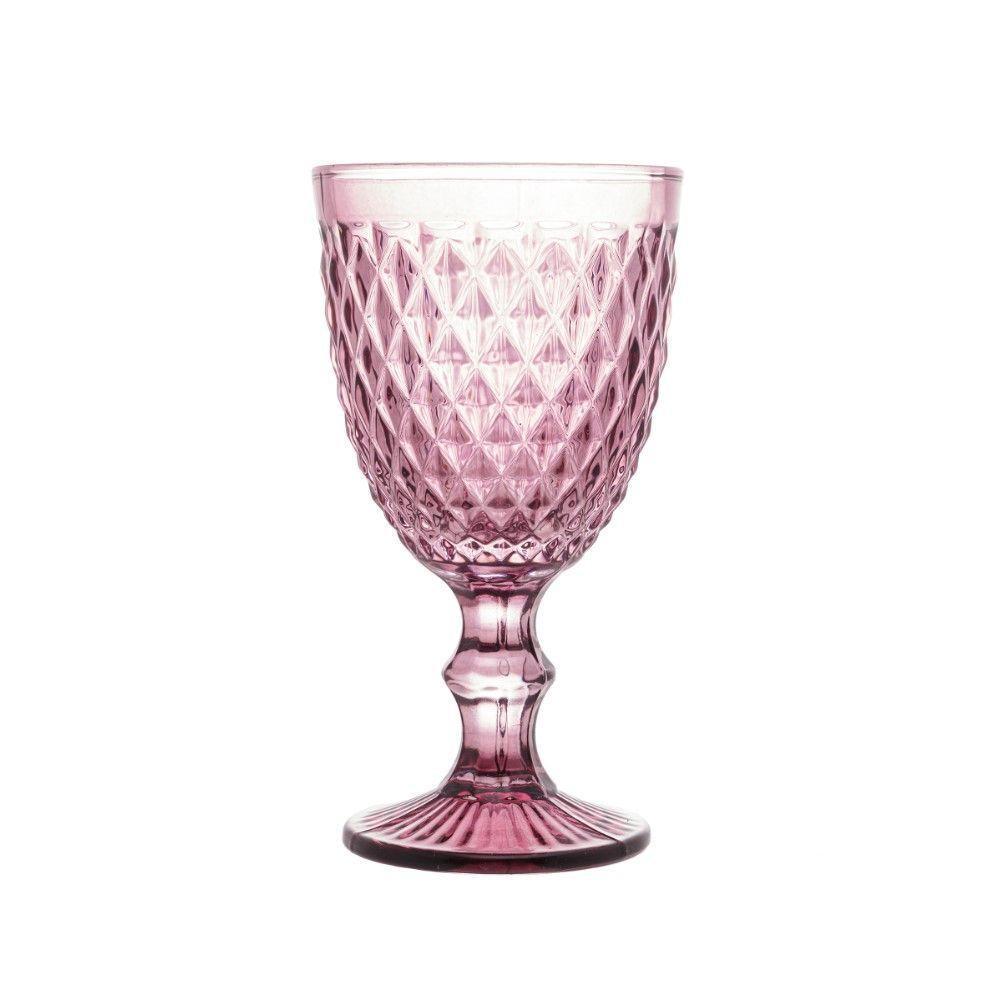 Conjunto De Taças De Vidro Para água 6 Peças 325 Ml Bico De Abacaxi Rosa Lyor - 1