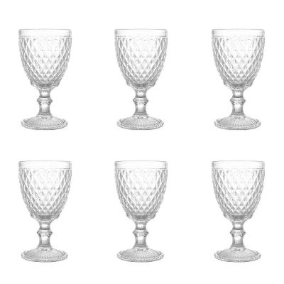 Conjunto de Taças para Água 6 Peças 325ML Vidro Bico de Abacaxi Transparente Lyor