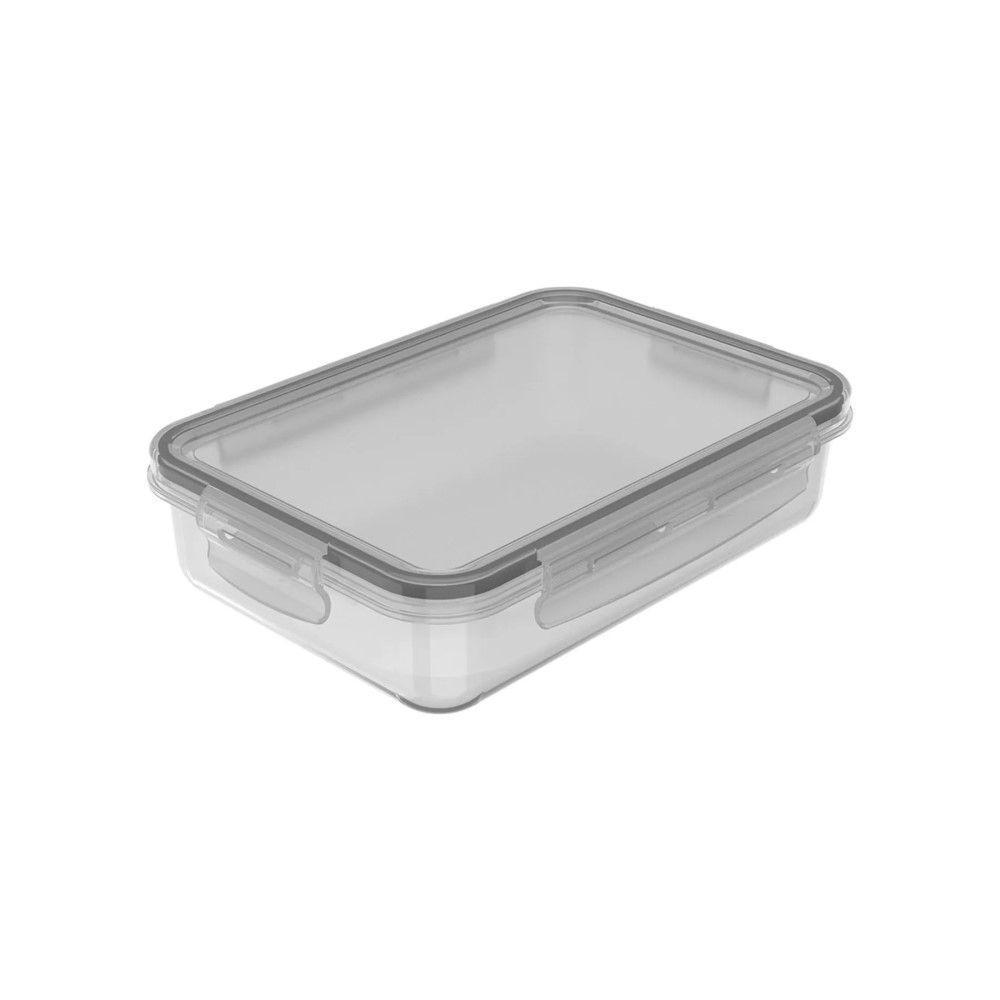 Conjunto De Potes Organizadores De Geladeira Click Retangular 6 Peças Transparente Ou - 5