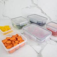 Conjunto De Potes Organizadores De Geladeira Click Retangular 6 Peças Transparente Ou - 2