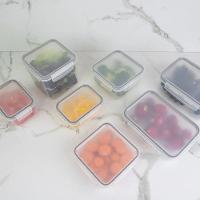 Conjunto De Potes Organizadores De Geladeira Click Retangular 6 Peças Transparente Ou - 3