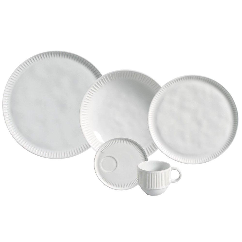 Aparelho De Jantar 30 Peças Linhas New White Porto Brasil - 1