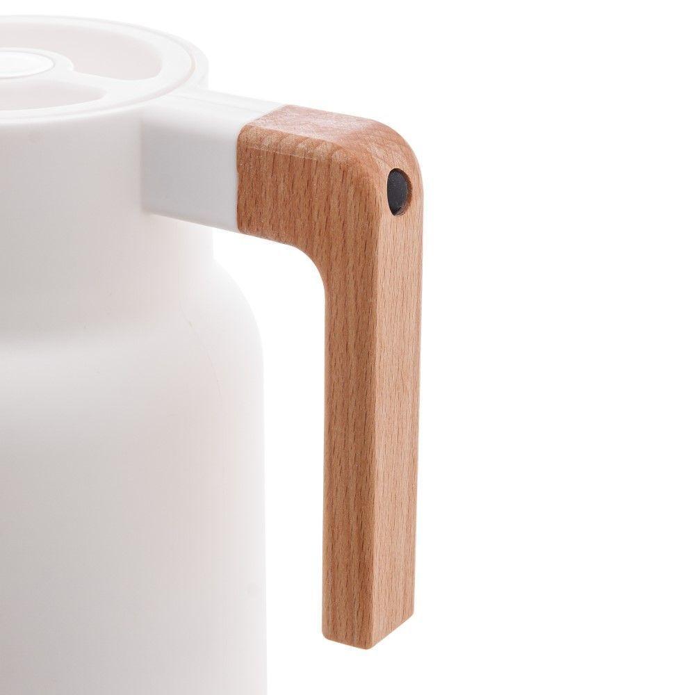 Garrafa Térmica Organic 1 L Em Plástico Branco Com Ampola De Vidro Lyor - 6