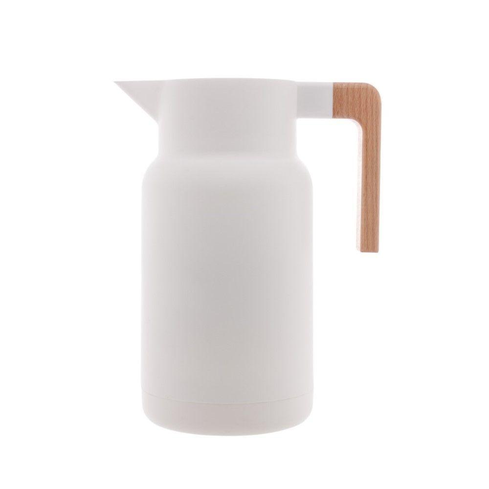 Garrafa Térmica Organic 1 L Em Plástico Branco Com Ampola De Vidro Lyor - 7