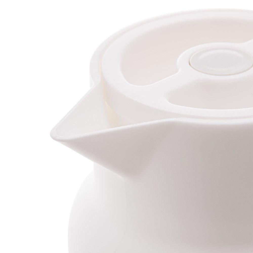 Garrafa Térmica Organic 1 L Em Plástico Branco Com Ampola De Vidro Lyor - 8