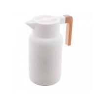 Garrafa Térmica Organic 1 L Em Plástico Branco Com Ampola De Vidro Lyor - 1