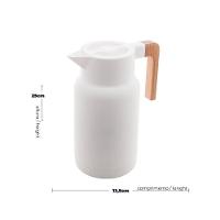 Garrafa Térmica Organic 1 L Em Plástico Branco Com Ampola De Vidro Lyor