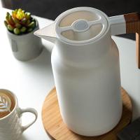 Garrafa Térmica Organic 1 L Em Plástico Branco Com Ampola De Vidro Lyor - 5