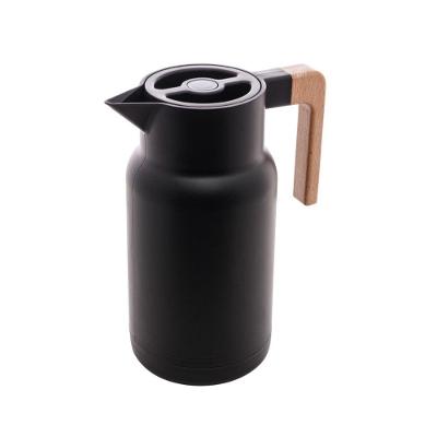 Garrafa Térmica Organic 1L em Plástico com Ampola de Vidro Preto Lyor