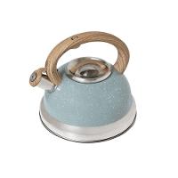 Chaleira 2,7 L Em Aço Inox Com Apito Roma Verde Com Indução Brinox - 1