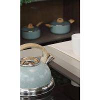 Chaleira 2,7 L Em Aço Inox Com Apito Roma Verde Com Indução Brinox - 3