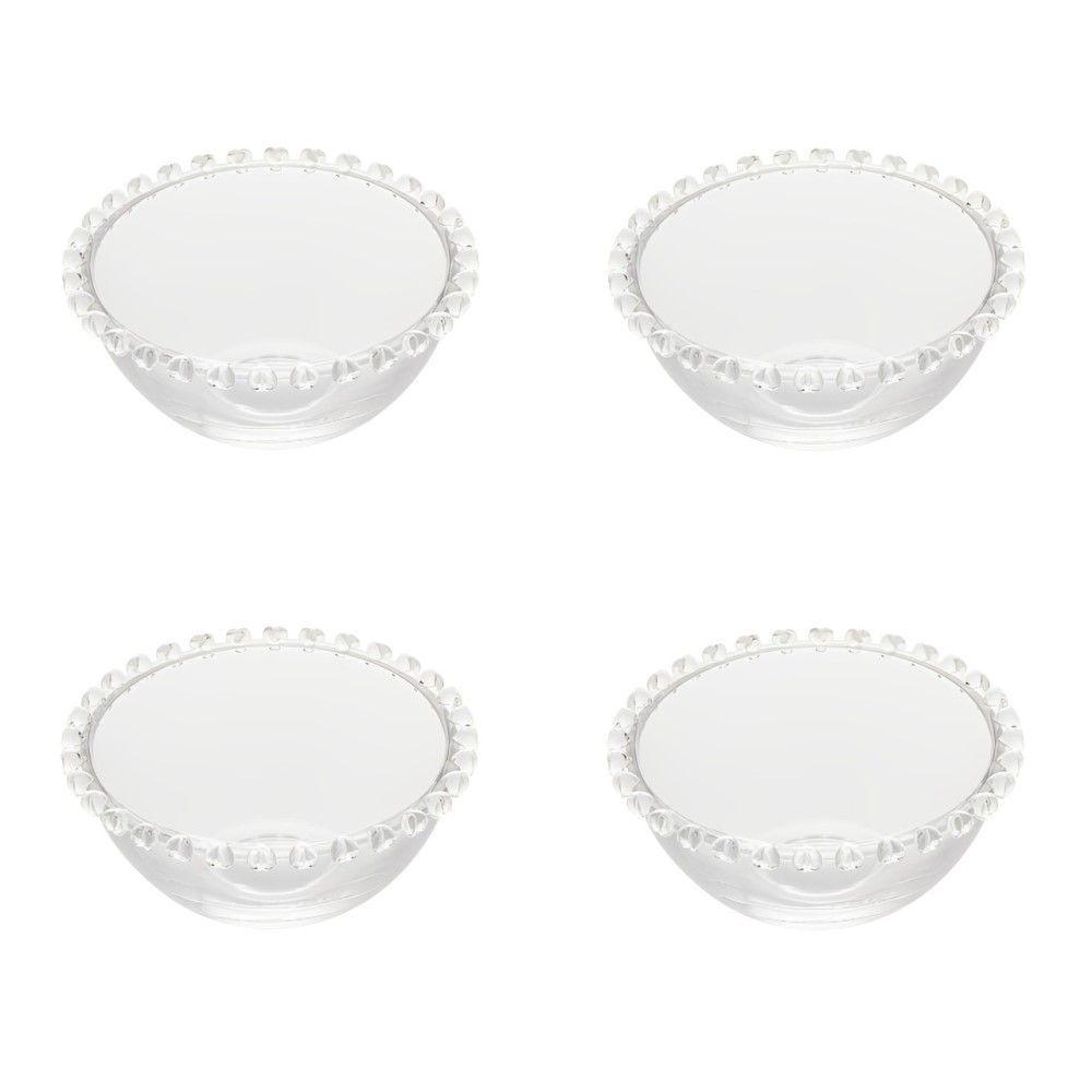 Conjunto De Cumbucas 04 Peças Em Cristal Coração Lyor - 1