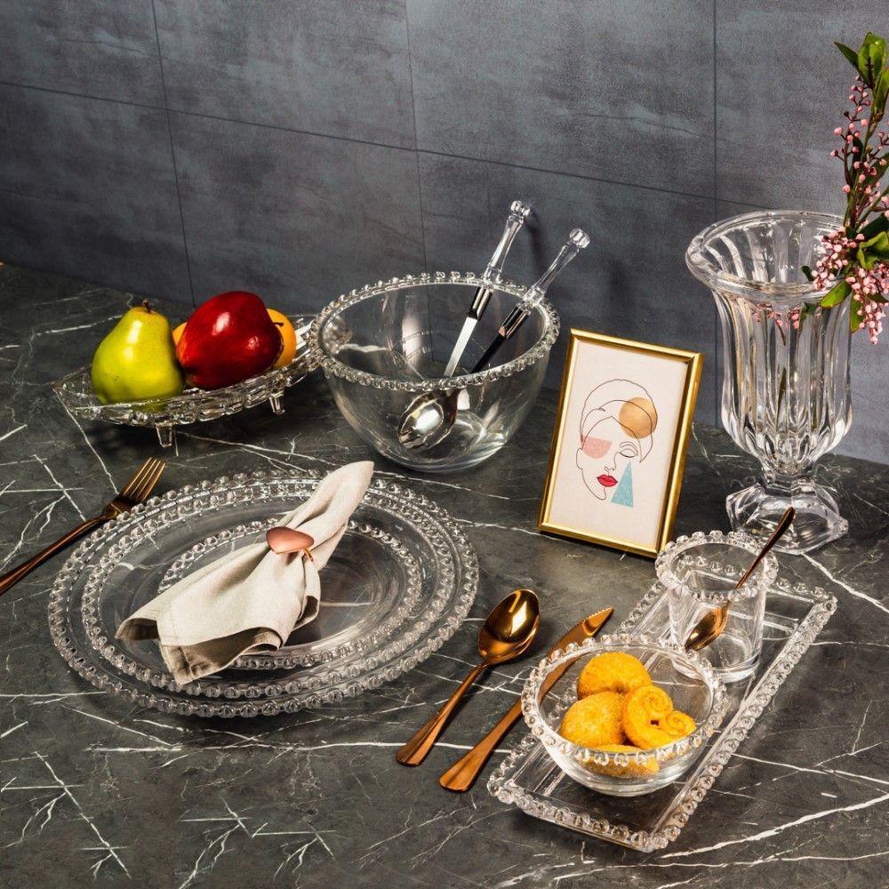 Conjunto De Cumbucas 04 Peças Em Cristal Coração Lyor - 5