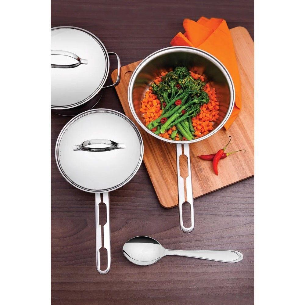Caldeirão Allegra 16 Cm 2,1 L Em Aço Inox Com Fundo Triplo Tramontina 62657/160 - 2