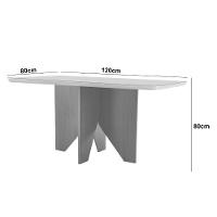 Mesa Evora 120 Mdf Canto Copo E Com 4 Cadeiras Safira Veludo Capuccino-naturalle-naturalle - 2