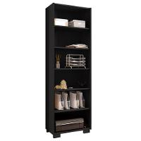 Kit Livreiro 2 Portas Pequenas Livreiro 5 Prateleiras Office Preto - 5
