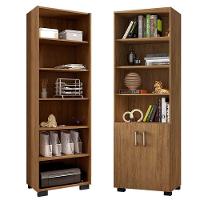 Kit Livreiro 2 Portas Pequenas Livreiro 5 Prateleiras Office Freijó - 1