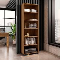 Kit Livreiro 2 Portas Pequenas Livreiro 5 Prateleiras Office Freijó