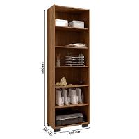 Kit Livreiro 2 Portas Pequenas Livreiro 5 Prateleiras Office Freijó - 9