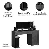 Escrivaninha Para Computador 1 Porta E 1 Gaveta Com Suporte Para Cpu Lara Atacama-off White - 3