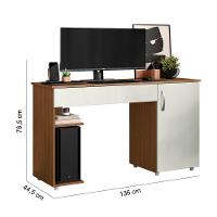 Escrivaninha Para Computador 1 Porta E 1 Gaveta Com Suporte Para Cpu Lara Atacama-off White
