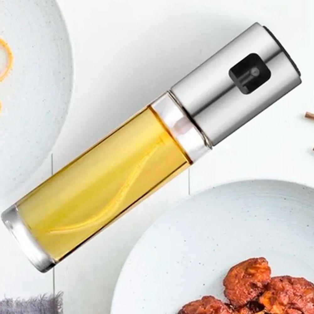 Kit 2 Porta Azeite Vinagre Spray Galheteiro Dosador Aço Inox 100ml - 8