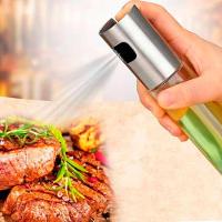 Kit 2 Porta Azeite Vinagre Spray Galheteiro Dosador Aço Inox 100ml - 9