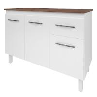 Balcão Com Tampo Anita 120 Cm Branco Savana Moblis - 1