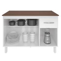 Balcão Com Tampo Anita 120 Cm Branco Savana Moblis - 3