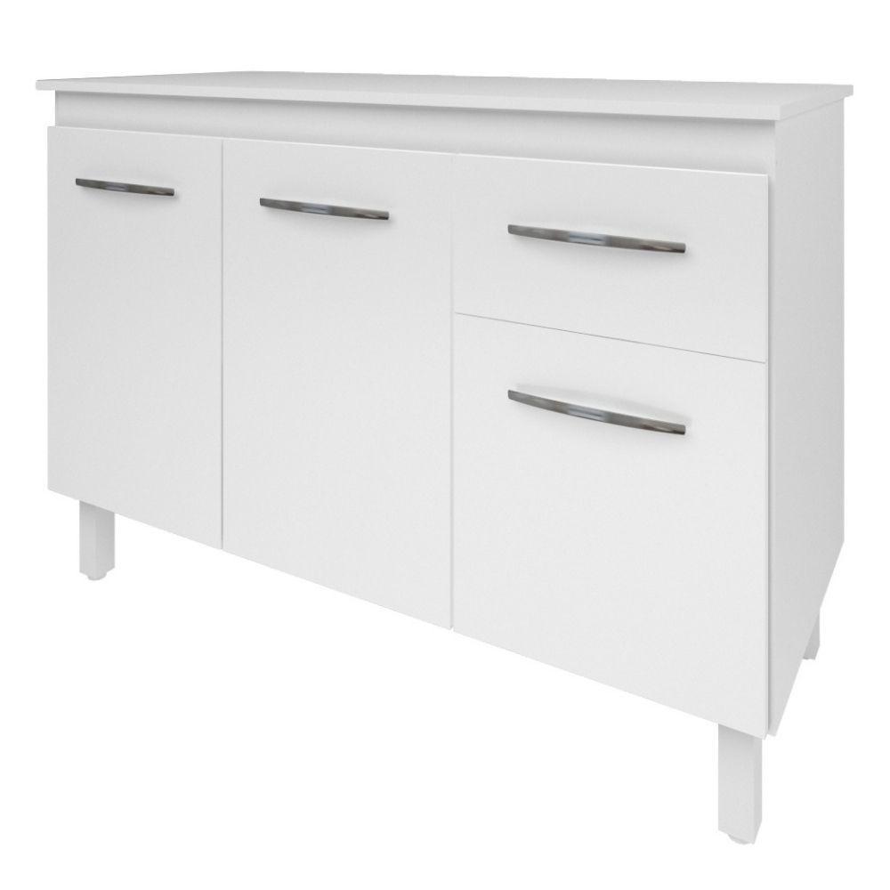 Balcão Com Tampo Anita 120 Cm Branco Moblis - 1