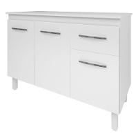 Balcão Com Tampo Anita 120 Cm Branco Moblis - 1