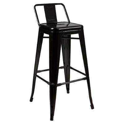 Banqueta Berlim Alta Com Encosto - Preto