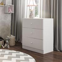 Cômoda Infantil Louise 3 Gavetas Branco Ajl - 2