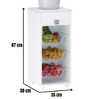 Balcão Fruteira Monalisa Com Gaveta Branco Ajl - 5
