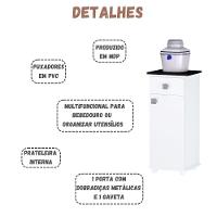 Balcão Multiuso Para Cozinha Karol Branco Ajl