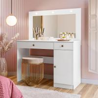 Penteadeira Camarim Bella Com Espelho E Led Branco Moval - 2